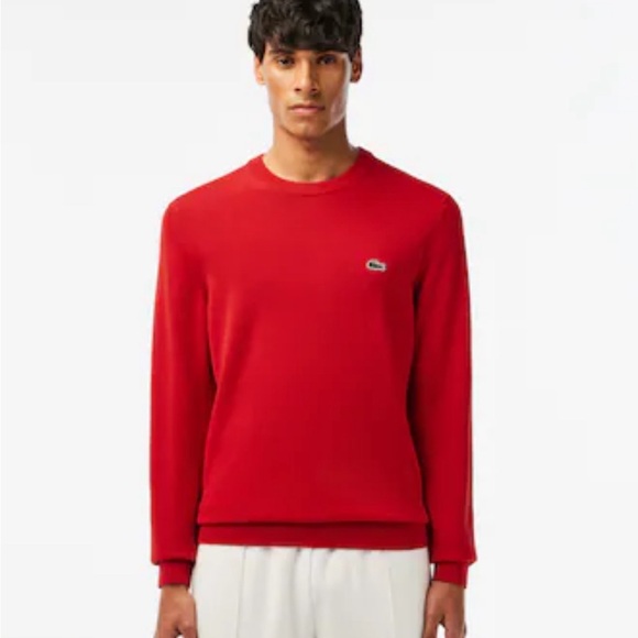 Lacoste Men's Crew Neck Cotton Sweater - Picture 1 of 11